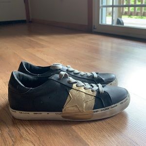 Golden Goose Black and Gold Sneakers